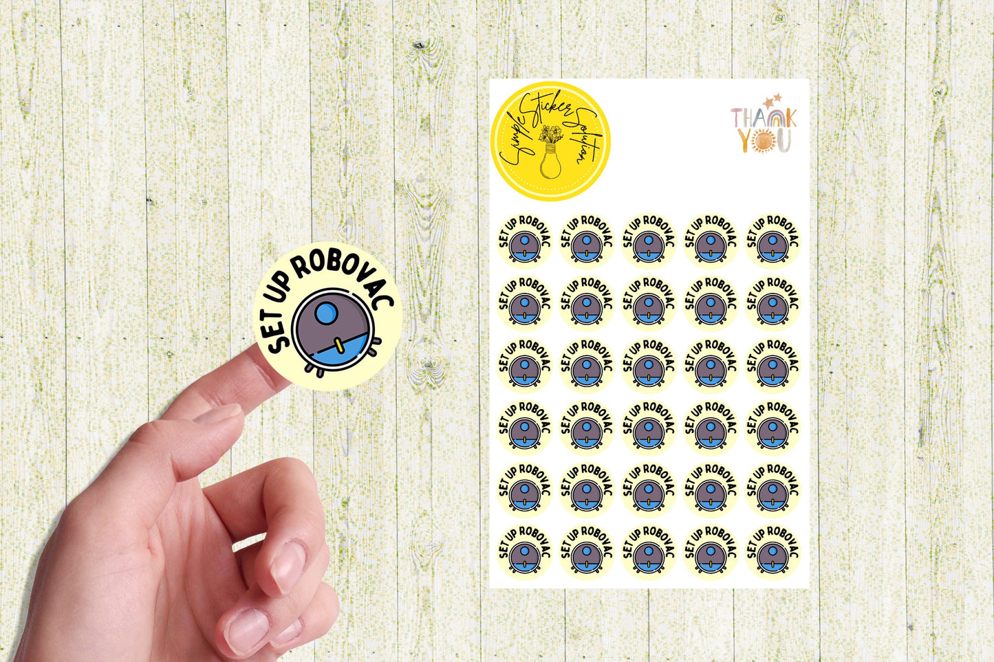 Robovac Planner Stickers: Daily/Weekly Chore Stickers