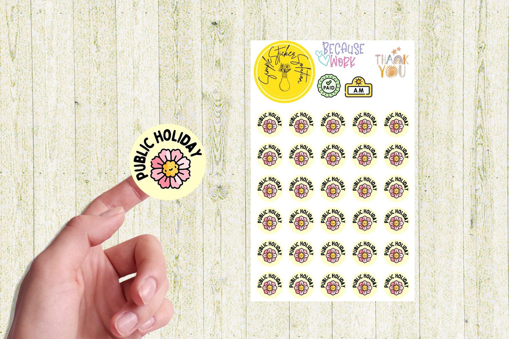 Public Holiday Stickers, Events, Diary Stickers, Planner Sticker Sheet, Calendar Sticker, Organiser Stickers