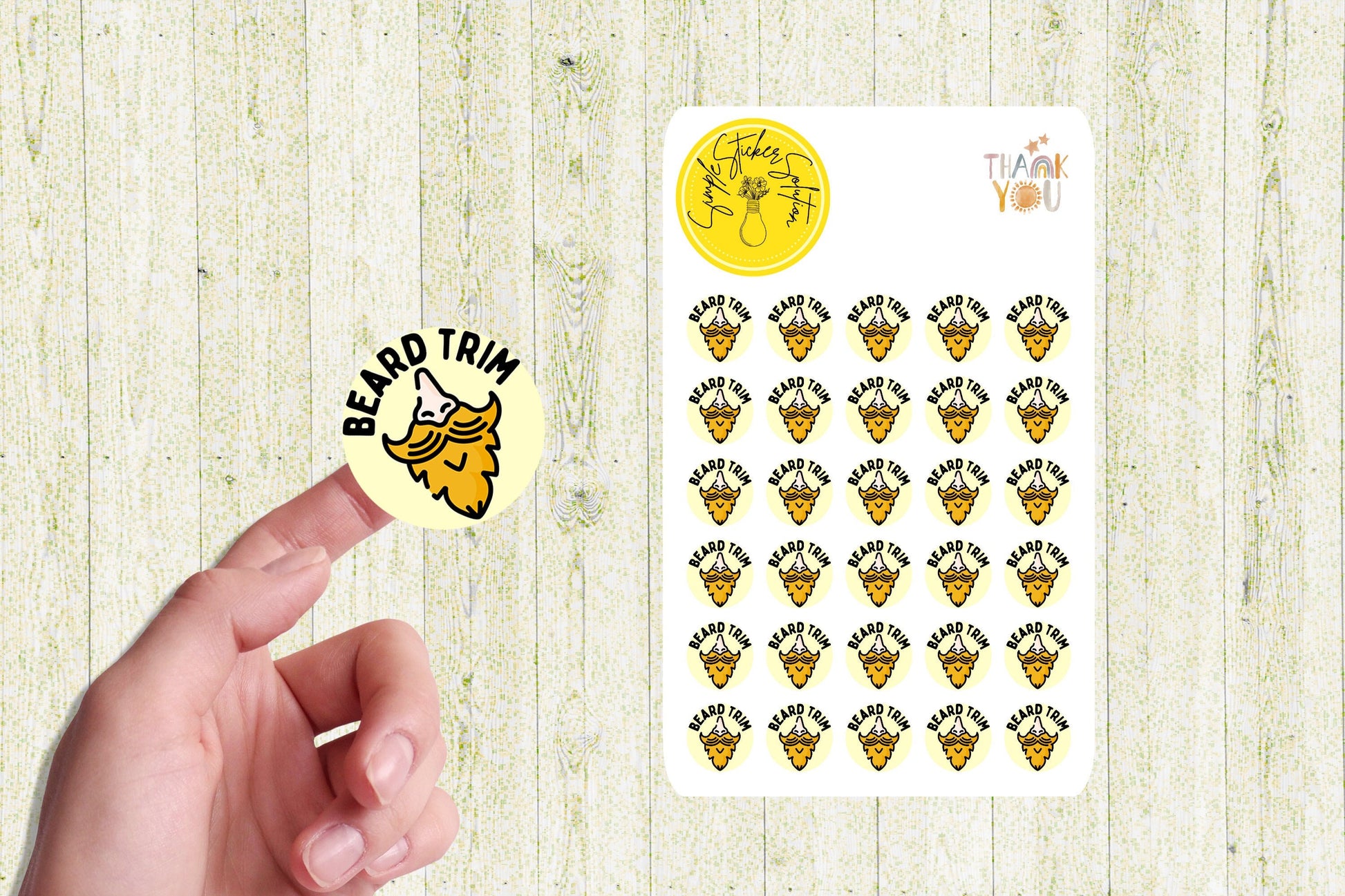 Beard Trim Reminder Stickers, Shave, Health & Beauty, Diary Stickers, Planner Sticker Sheet, Calendar Sticker, Organiser Stickers