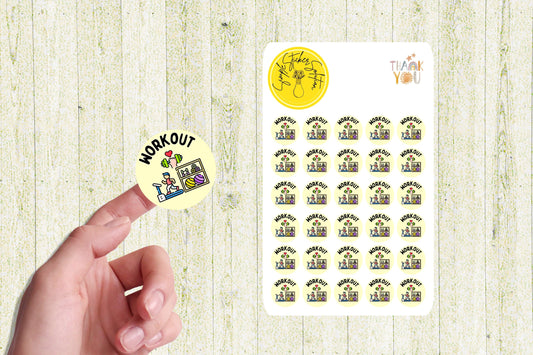 Workout Reminder Stickers, Fitness, Health + Beauty, Diary Stickers, Planner Sticker Sheet, Calendar Sticker, Organiser Stickers
