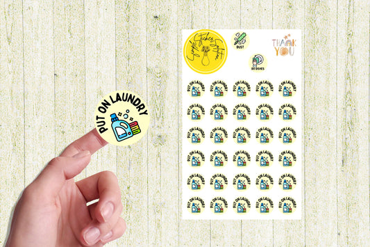 Laundry Day Planner Stickers: Chore Chart Stickers
