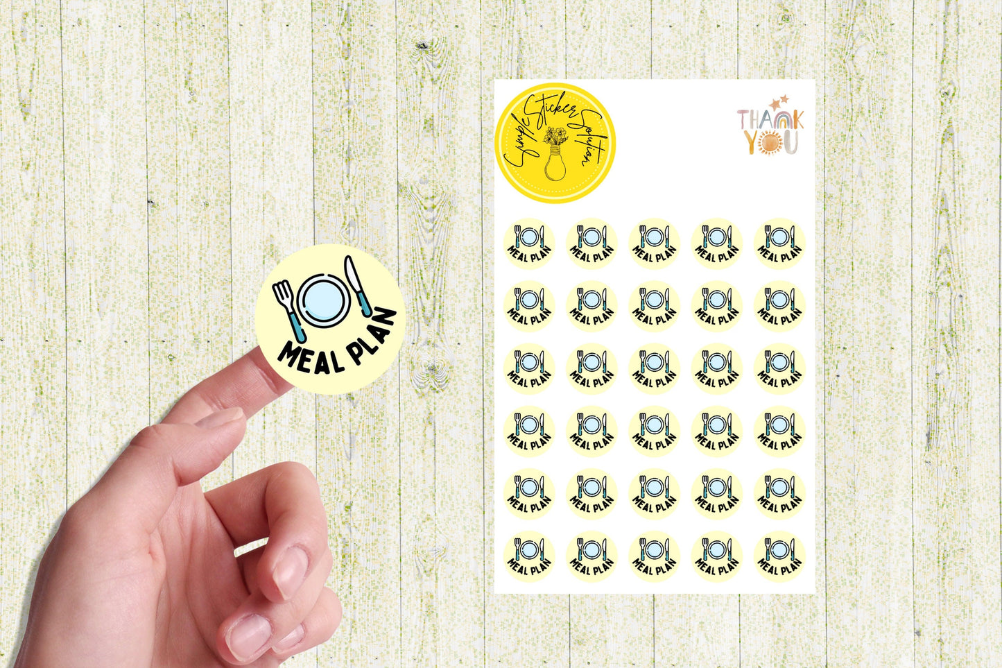 Meal Plan Stickers, Daily/Weekly/Fortnightly Meal Planning, Diary Stickers, Planner Sticker Sheet, Planner, Calendar Sticker