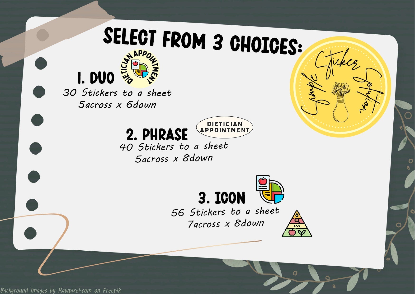 Dietician Appointment Stickers, Medical, Diary Stickers, Planner Sticker Sheet, Planner, Calendar Sticker