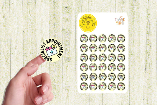 Specialist Appointment Stickers, Medical, Diary Stickers, Planner Sticker Sheet, Planner, Calendar Sticker
