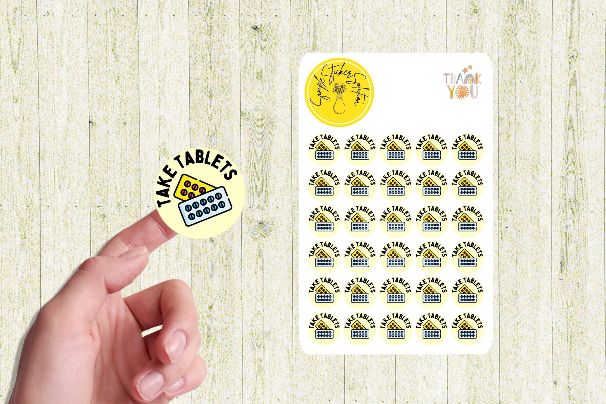 Take Tablets Reminder Stickers, Medical, Diary Stickers, Planner Sticker Sheet, Planner, Calendar Sticker