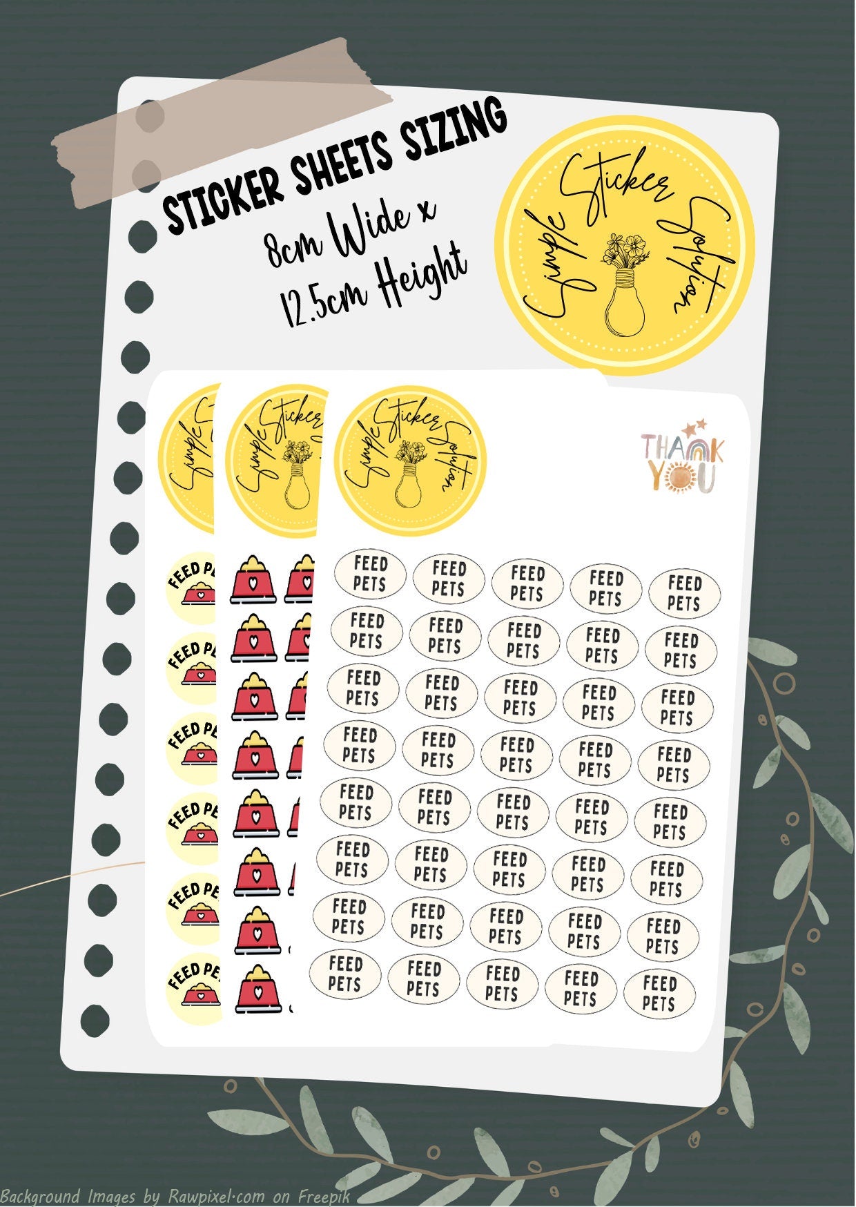 Feed Your Pet Stickers, Pets, Animals, Diary Stickers, Planner Sticker Sheet, Planner, Calendar Sticker