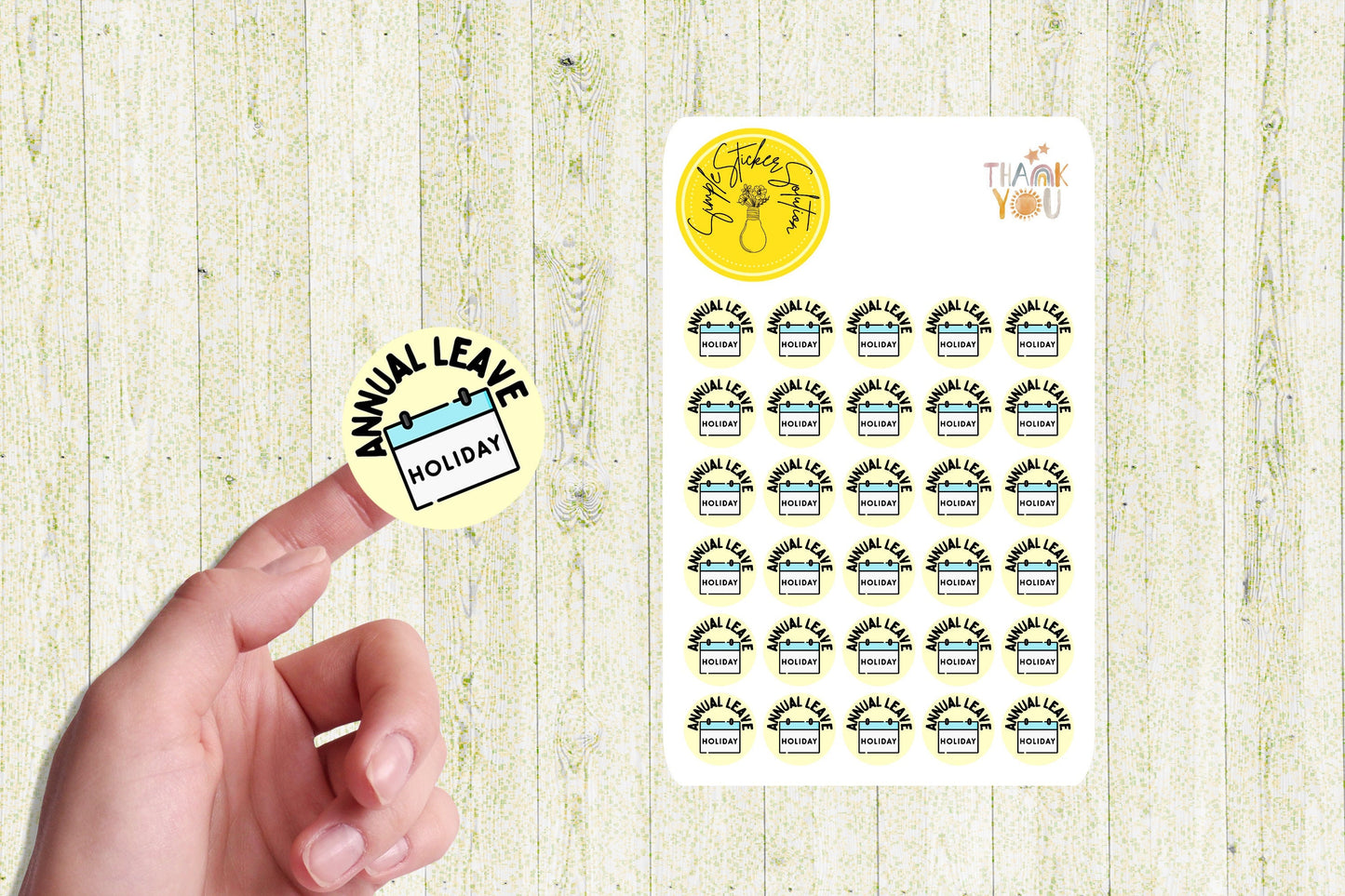 Work - Annual Leave, Work Schedule, Holidays, Diary Stickers, Planner Sticker Sheet, Planner, Calendar Sticker