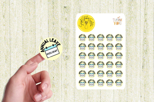 Work - Annual Leave, Work Schedule, Holidays, Diary Stickers, Planner Sticker Sheet, Planner, Calendar Sticker