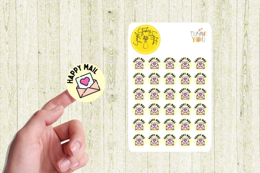 Happy Mail Planner Stickers: Icon & Phrase Calendar Stickers