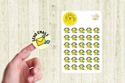 Send Email Planner Stickers: Work Schedule Calendar Stickers