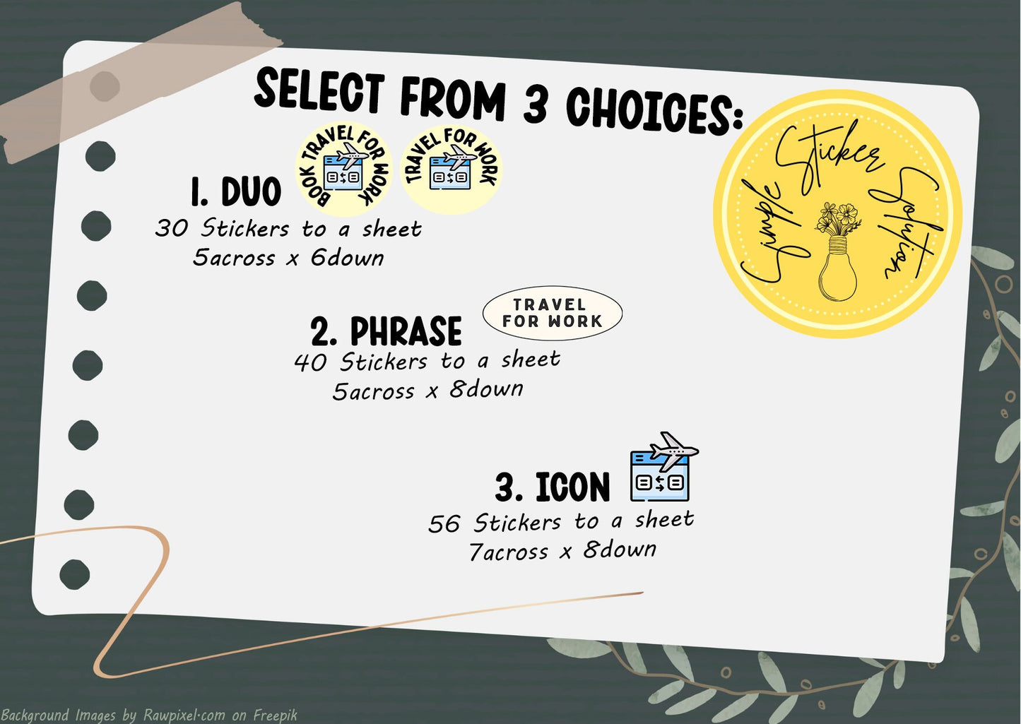 Work - Book Travel For Work, Business Trip, Diary Stickers, Planner Sticker Sheet, Planner, Calendar Sticker