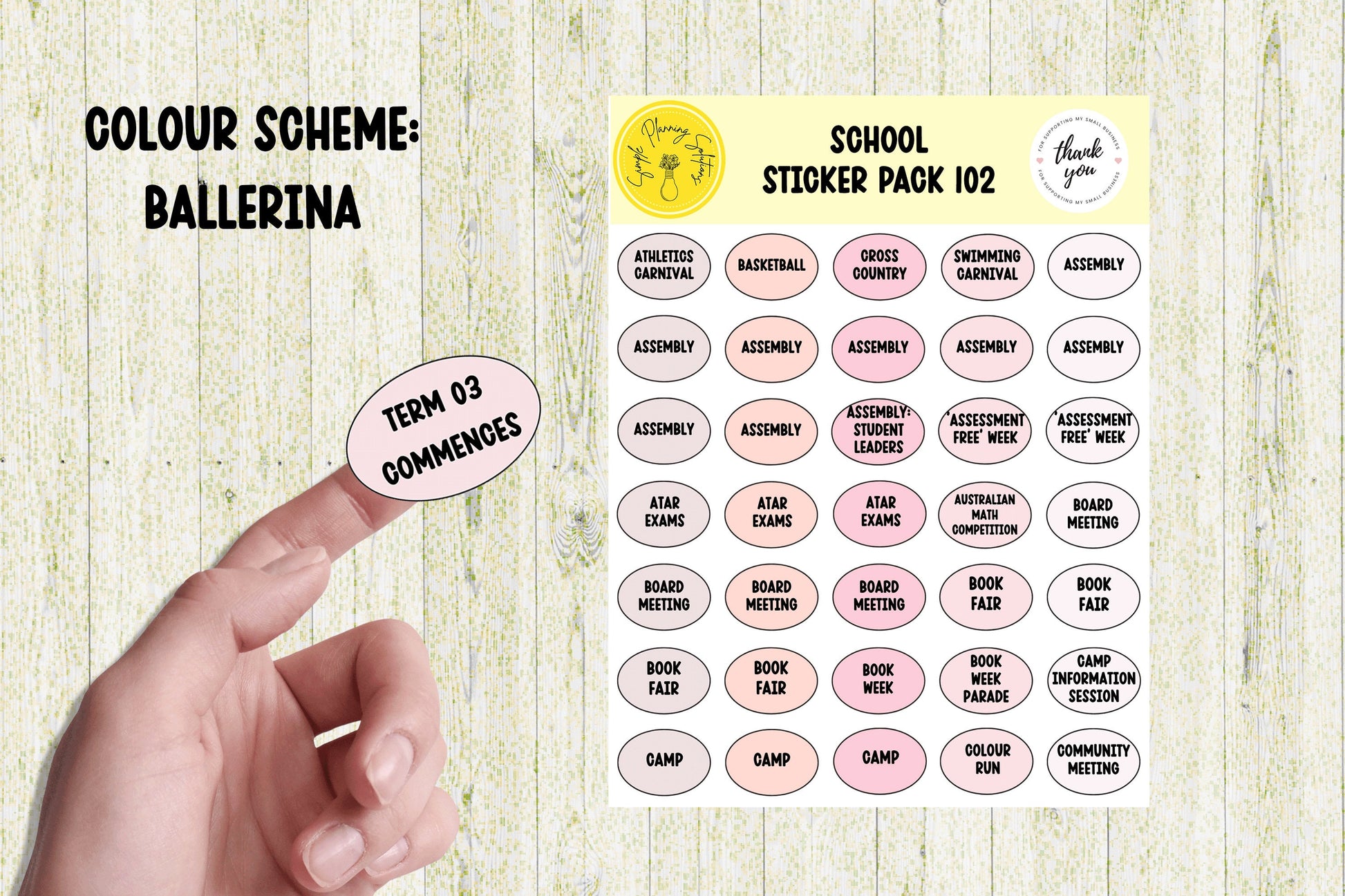 School Stickers, Australian School Stickers, Diary Stickers, Planner Sticker Sheet, Calendar Stickers