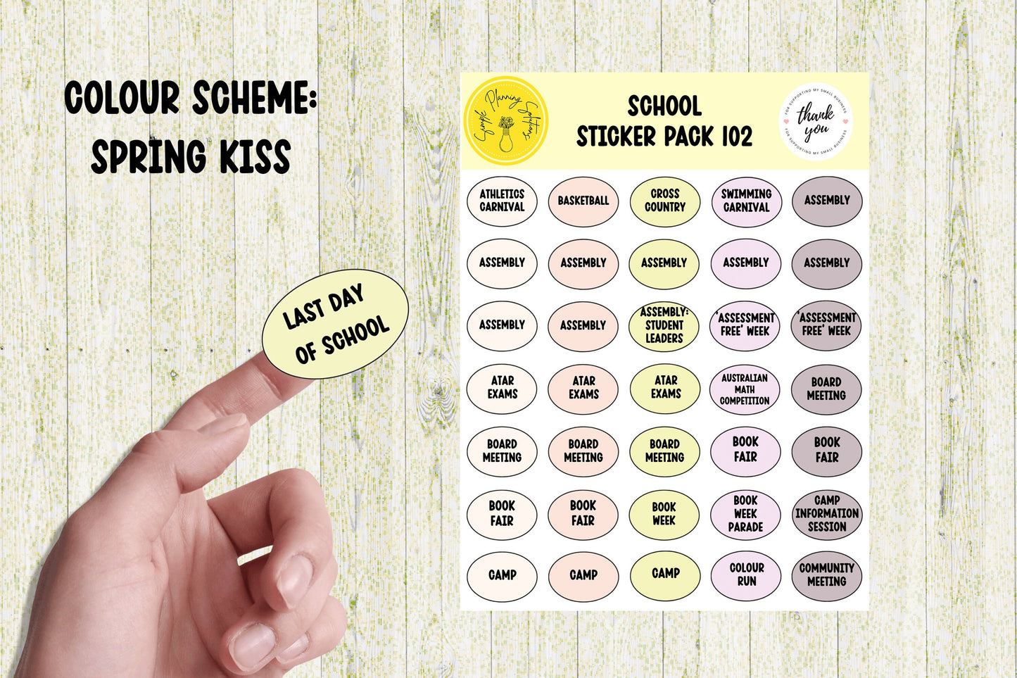 School Stickers, Australian School Stickers, Diary Stickers, Planner Sticker Sheet, Calendar Stickers