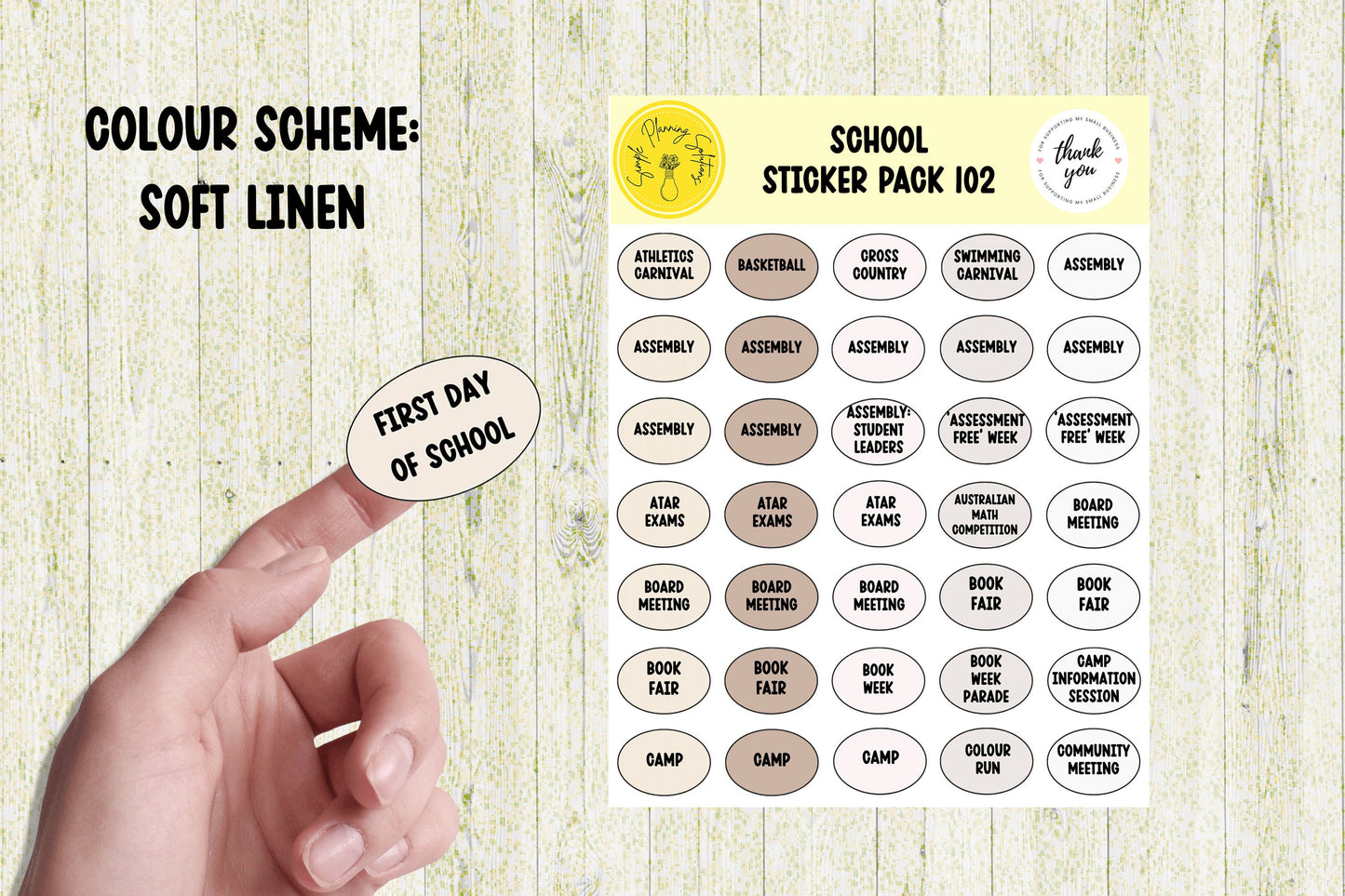 School Stickers, Australian School Stickers, Diary Stickers, Planner Sticker Sheet, Calendar Stickers