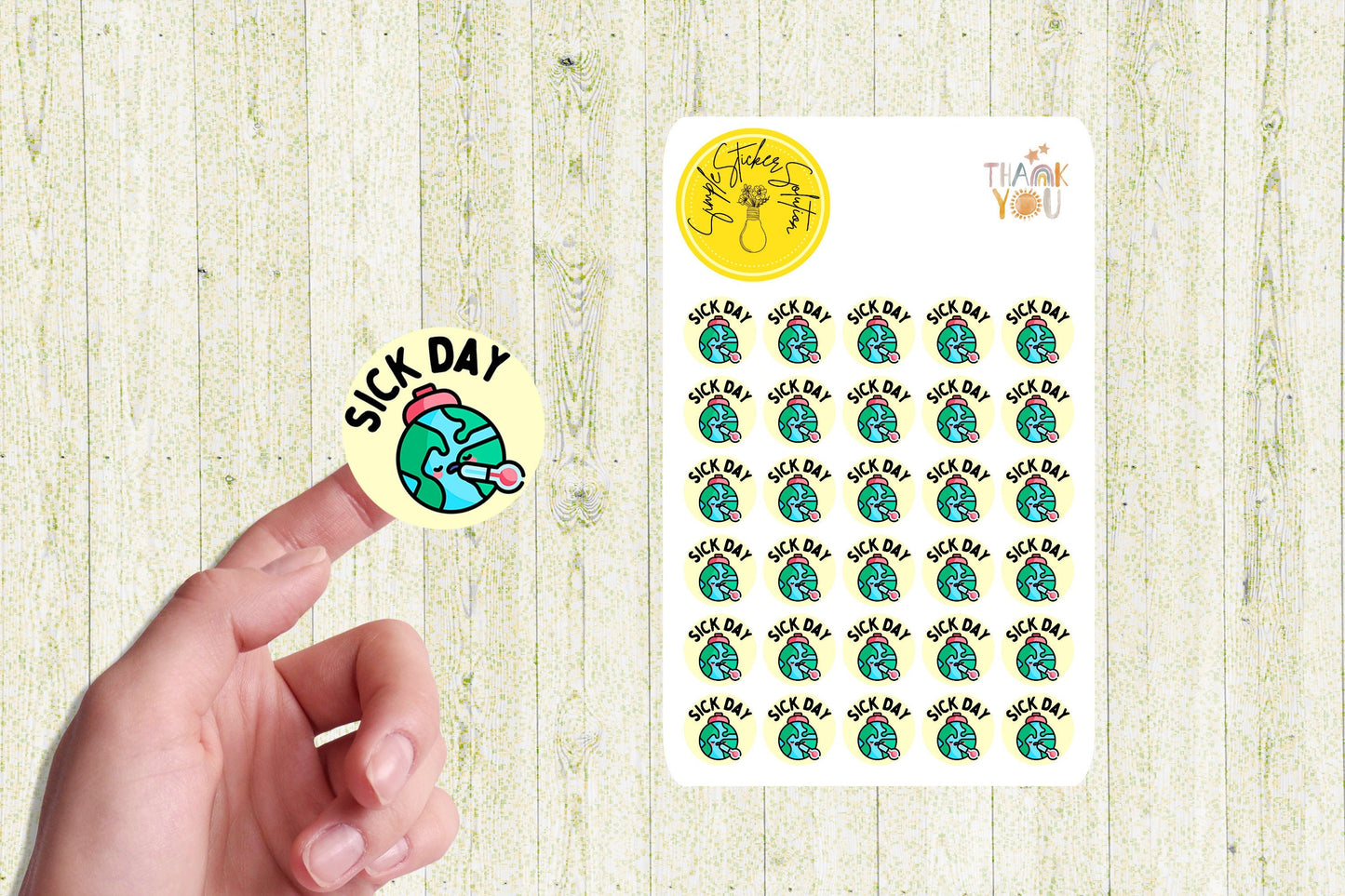 Work - Sick Day, Personal Leave, Diary Stickers, Planner Sticker Sheet, Planner, Calendar Sticker