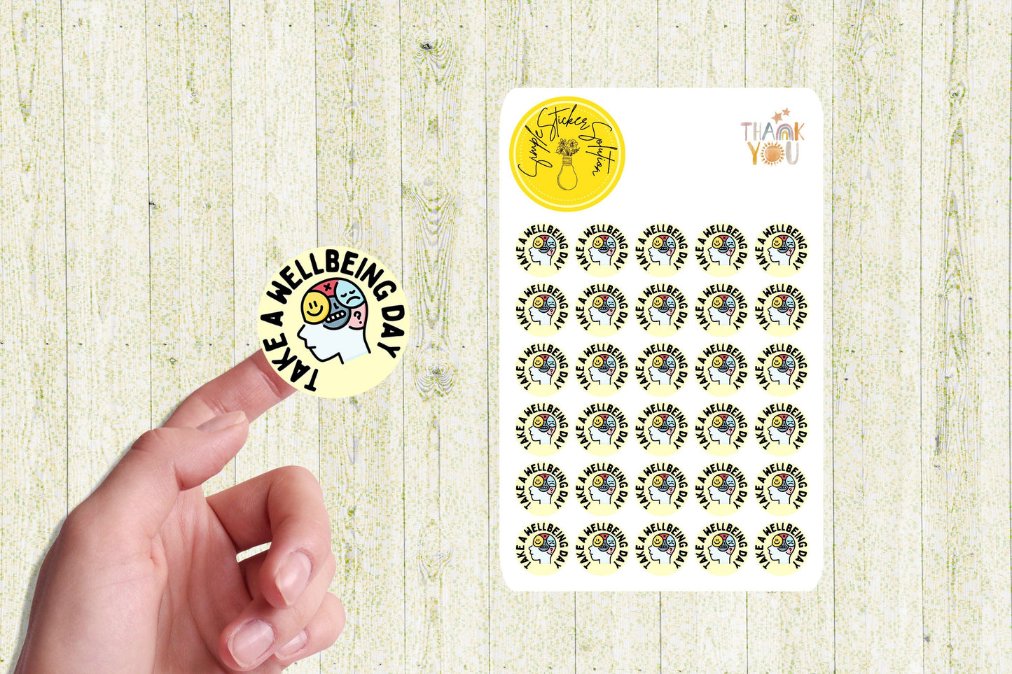 Work - Take a Wellbeing Day, Wellbeing Leave, Personal Day, Diary Stickers, Planner Sticker Sheet, Planner, Calendar Sticker