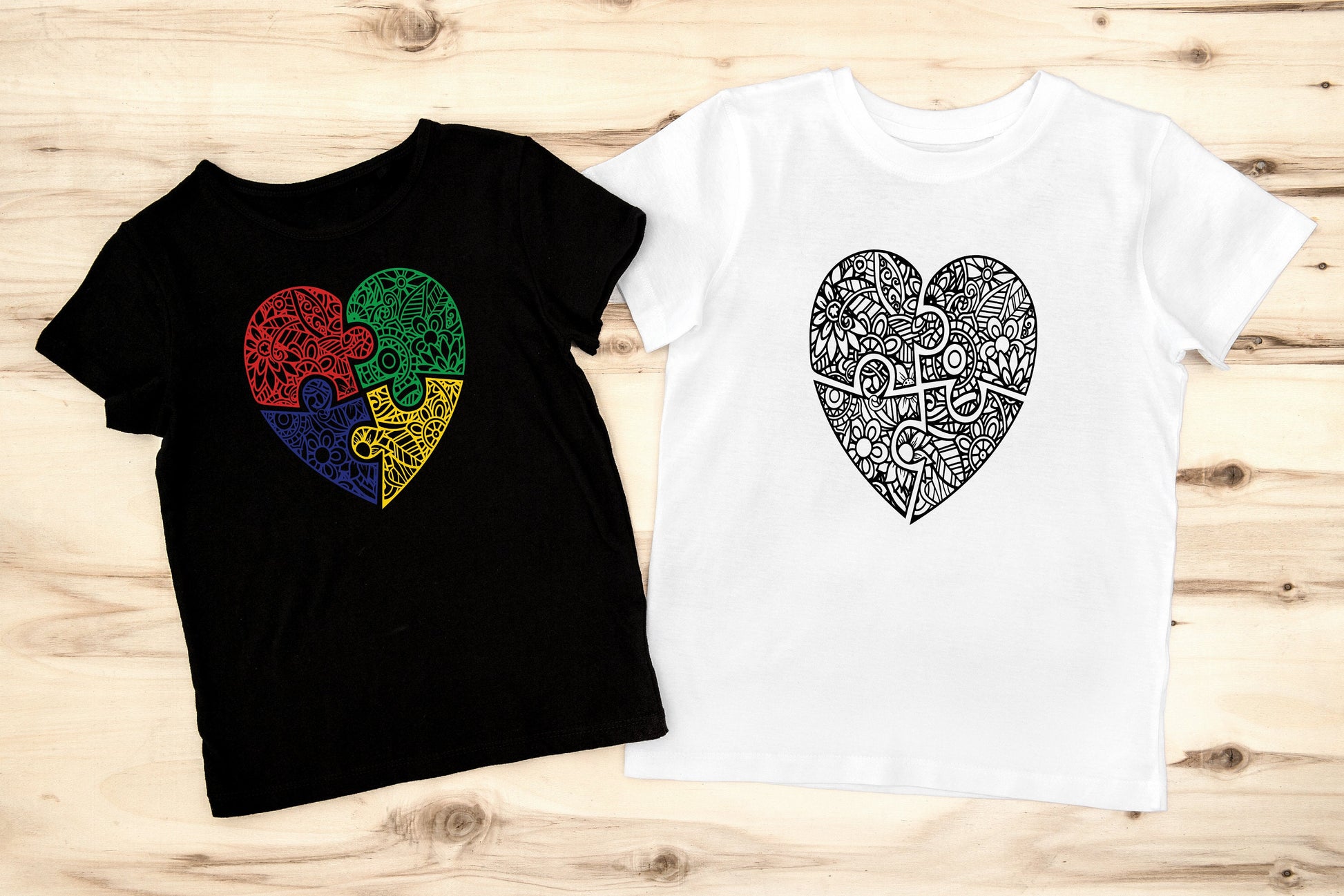 Autism Heart Puzzle Short Sleeve T-Shirt
