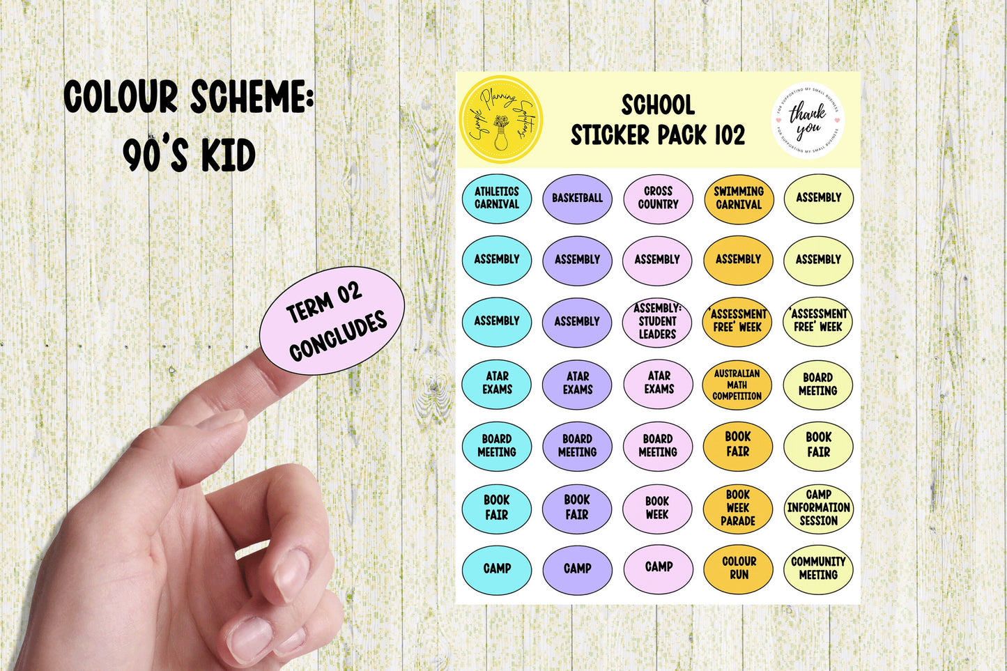 School Stickers, Australian School Stickers, Diary Stickers, Planner Sticker Sheet, Calendar Stickers