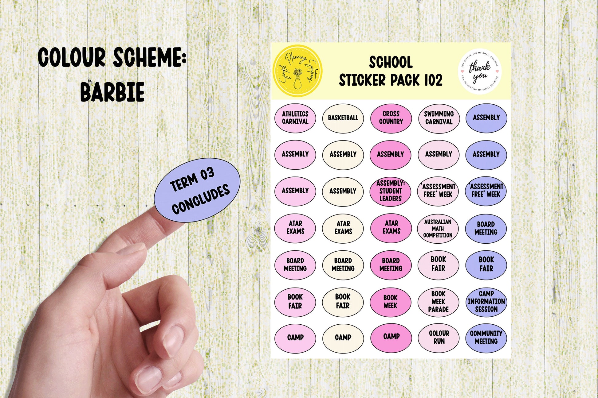 School Stickers, Australian School Stickers, Diary Stickers, Planner Sticker Sheet, Calendar Stickers