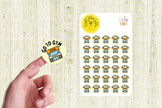 Go to The Gym Stickers