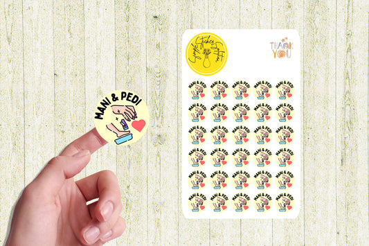 Manicure + Pedicure Appointment Stickers