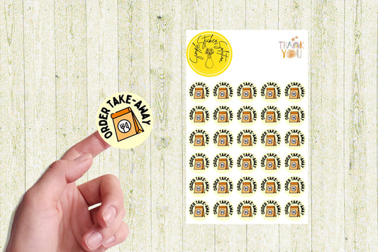 Order Take-Away Stickers