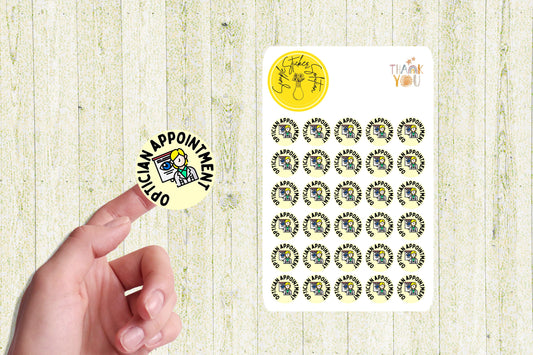 Optician Appointment Stickers