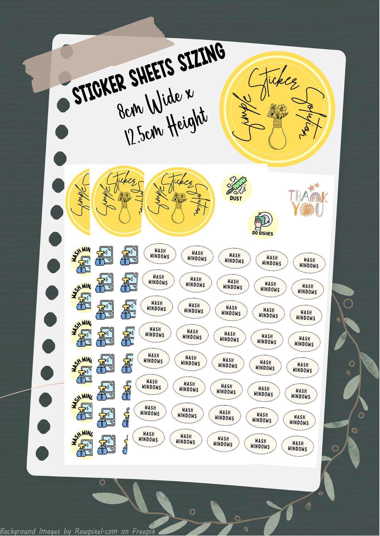 Wash Windows Stickers